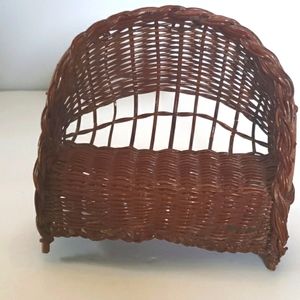 Vintage Miniature Wicker Dollhouse Settee.